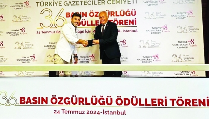 Türkiye Gazeteciler Cemiyeti’nin Basın Özgürlüğü Ödülleri İstanbul’da düzenlenen törenle sahiplerine verildi