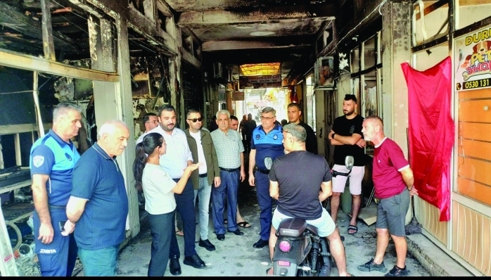 Başkan Vekili Av. Sevil Aydar Yıldız, Balıkçı Pasajı esnafına geçmiş olsun ziyaretinde bulundu