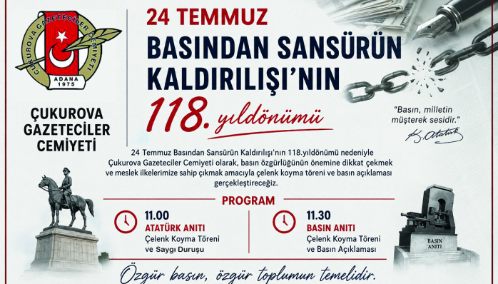 BASINDAN SANSÜRÜN KALDIRILIŞININ YILDÖNÜMÜ KUTLANACAK